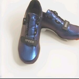Speed Iridescent Cycling Shoes with Cleats Mens 9 Womens 11